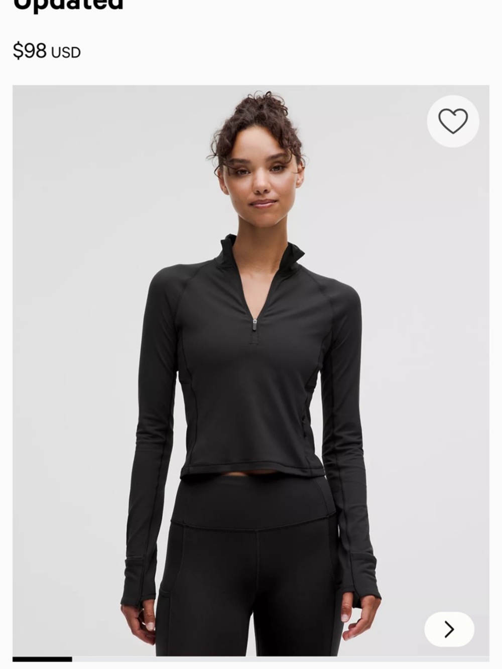 Lululemon it’s rulu run zip 6